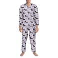 thumbnail image 3 of Daiia Dachshund Dog for Men's Long-Sleeved Pajama Set – Soft & Comfortable Sleepwear Button-Up Pajamas Cozy Lounge Wear-Medium, 3 of 7