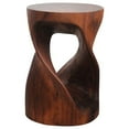thumbnail image 4 of Strata Furniture 20x14" Round Traditional Wood Twist Stool in Walnut, 4 of 6
