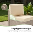 thumbnail image 4 of STARY 7 Pieces Rattan Outdoor Conversation Set, Patio Sectional Furniture Set with Glass Coffee Table, Cream, 4 of 9