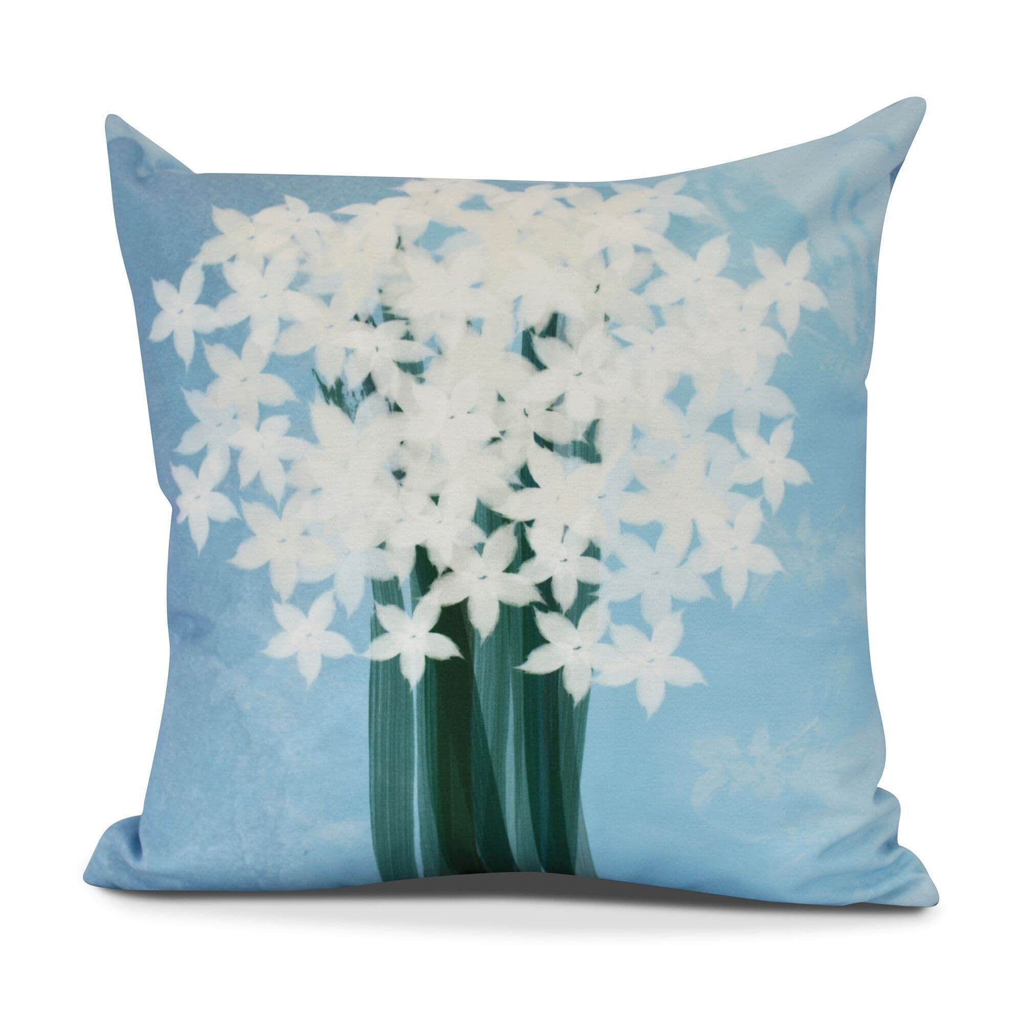 Simply Daisy, Paperwhites, Floral Print Outdoor Pillow