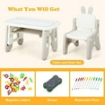 thumbnail image 3 of OLAKIDS  Kids Table and Chair Set, Activity Table with Magnetic Drawing Board 4 Gears Adjustable Height Bookshelf Watercolor Pens, Toddler Plastic Furniture Table for Playing Reading Eating, 3 of 10