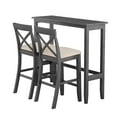 Bar Table And Chairs Set For 2, Farmhouse Kitchen Counter Dining Table