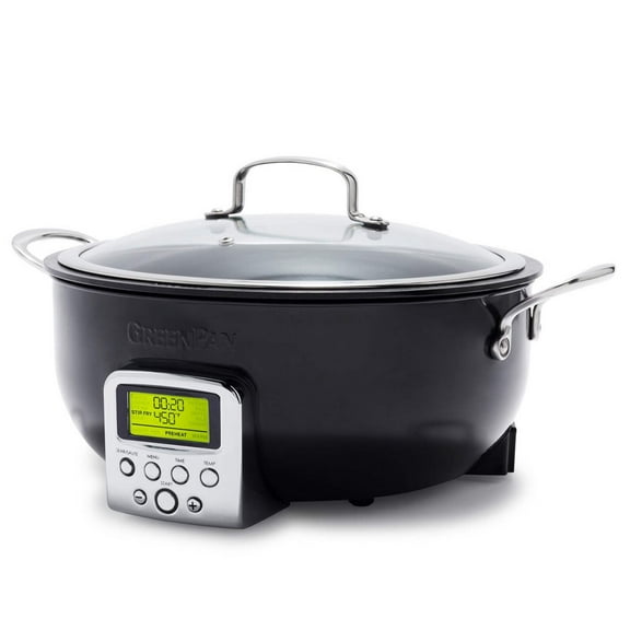 GreenPan Elite 6-Quart Essential Smart Skillet | Black