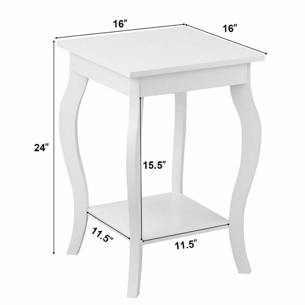 Finihen Round End Side Table, Sofa Couch Table with Storage Shelf, Accent Sofa End Side Table, for Small Spaces, Living Room, Bedroom, White Finihen Round End Side Table, Sofa Couch Table with Storage Shelf, Accent Sofa End Side Table, for Small Spaces, Living Room, Bedroom, White