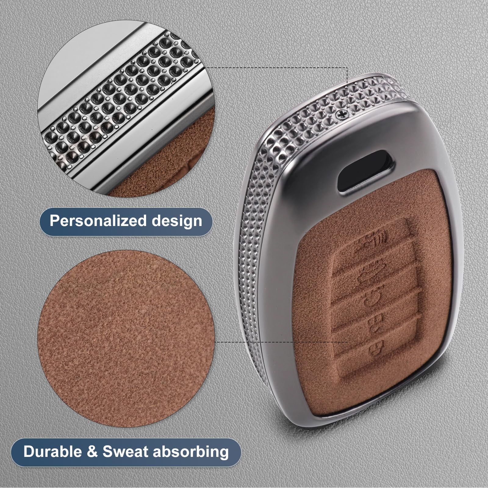 for Hyundai Key Fob Cover, Full Protection Key Case Shell Compatible with Hyundai Sonata Santa fe Tucson  5 Buttons