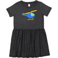 thumbnail image 3 of Inktastic Blue Helicopter Girls Toddler Dress, 3 of 5