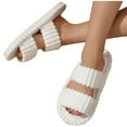 thumbnail image 4 of Women's House Slippers Soft Fuzzy Open Toe Indoor Slippers Memory Foam House Shoes, 4 of 4