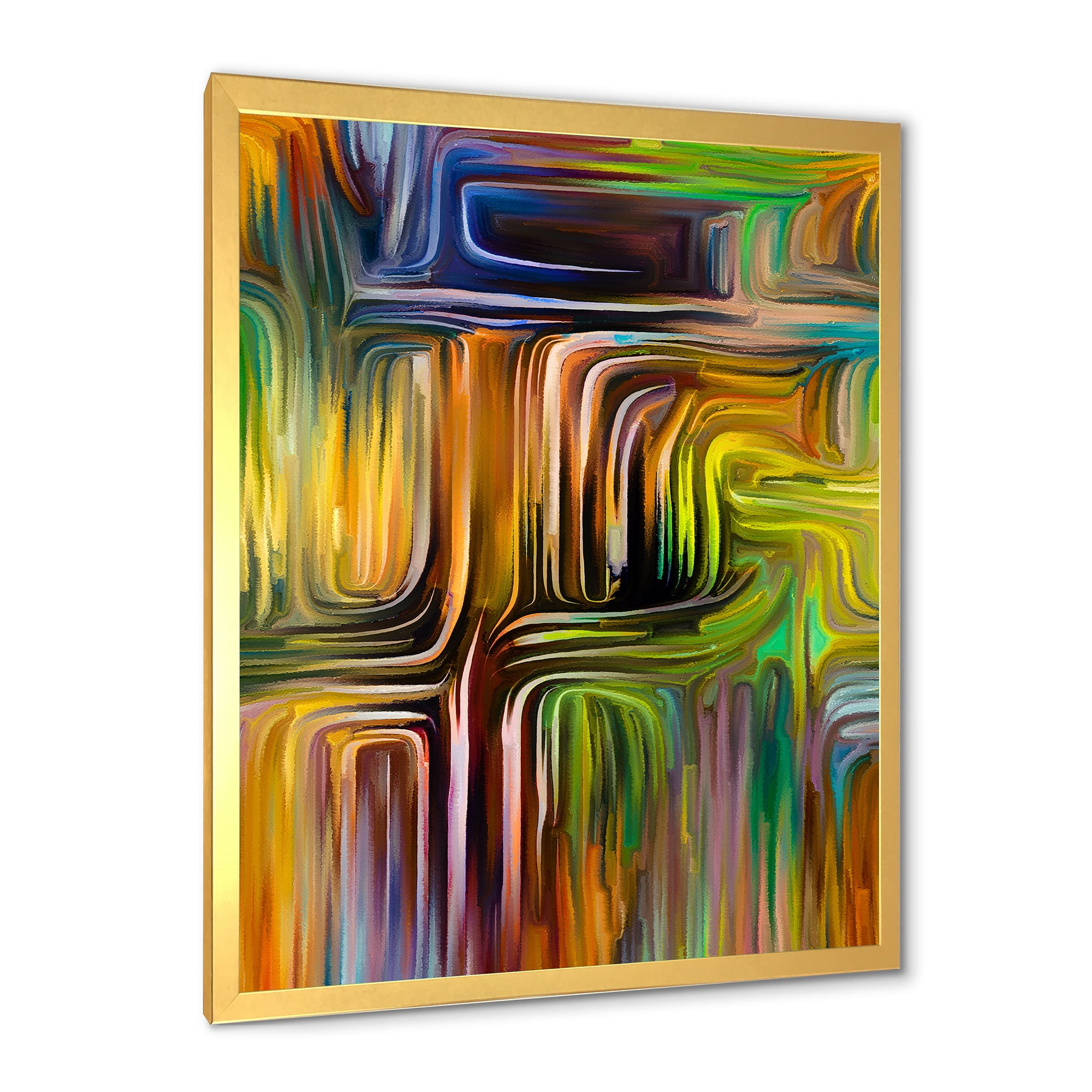 Designart 'Colour Spiral Fusion I' Modern Framed Art Print