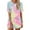Tie Dye Pink Yellow, variant on Pajama Sets for Women 2 Piece Tie Dye Loungewear Set Cotton Tops & Shorts Ladies Pj Sets Sleepwear Matching Lounge Sets
