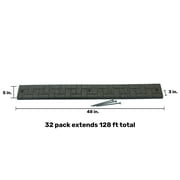 GroundSmart Curb Landscape Edging, 4 Gray Rubber Garden Edging Border, 32 pack