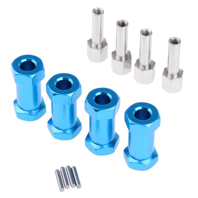 Hexagonal de Rueda de 12mm 15/20/25mm Adaptador de Extensión Más Combinador para Wraith CC01 AXIAL SCX10 :10 Coche Azul -25mm Hugo Hub Adaptador extendido hexagonal