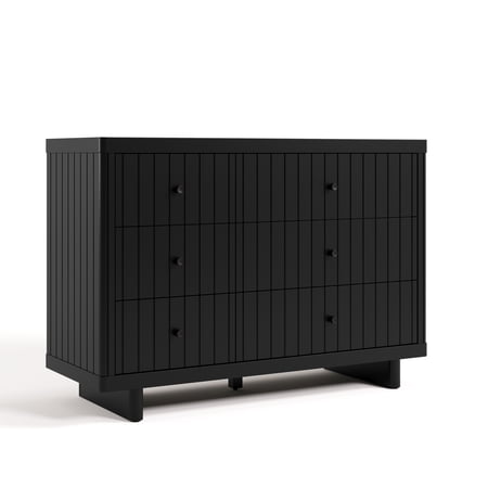Storkcraft Kyoto 6 Drawer Nursery Dresser Black