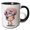 Black/White, variant on 3drose, Adorable Cupcake Girl Illustration, 11oz Two-tone Yellow Mug