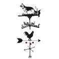 thumbnail image 1 of 2x gallo perro en apariencia indicador de dirección patio decoración de jardín shamjiam Veletas, 1 of 8