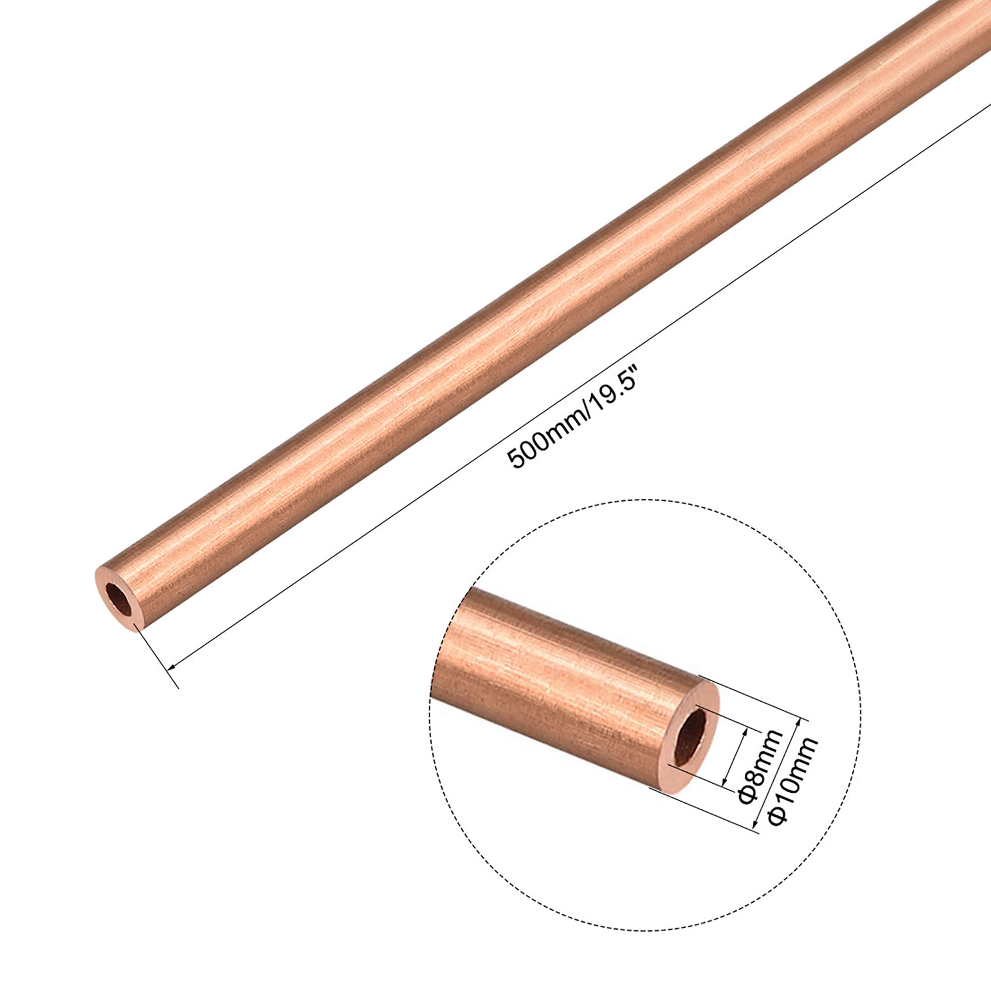 1pcs 200/250/300/500mm Length High Quality Copper Tube Plumbing Pipe/Tube  DIY Rod 1mm - 18mm Inner Diamete