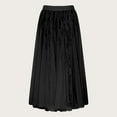 thumbnail image 2 of Sequin Skirt Elastic High Waisted A-Line Sparkle Pleated Skirts Color:Black Size:S, 2 of 7