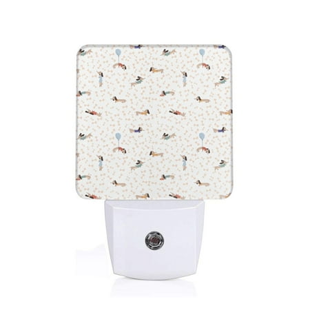 

Naloa Dachshund Dog Puppy Night Lights Plug into Wall Dusk to Dawn Sensor Warm White Led Night Light 0.5W Nightlight suit for Adults Bedroom Bathroom Hallway Kitchen