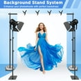 thumbnail image 3 of RELOIVE Heavy Duty Backdrop Stand 6.8x8.5 ft ,Adjustable Photo Backdrop Stand Kit with Steel Base with Water Weight Bags for Photography,Birthday Parties Video Studio - Black, 3 of 11