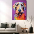 thumbnail image 5 of Irish Wolfhound Canvas Wall Art Famous Oil Paintings Monets Watercolor Dog Canvas Funny Dog Canvas Floral Print Abstract Farmhouse Gallery Aesthetic Room Decor for Bedroom Bathroom, 5 of 6