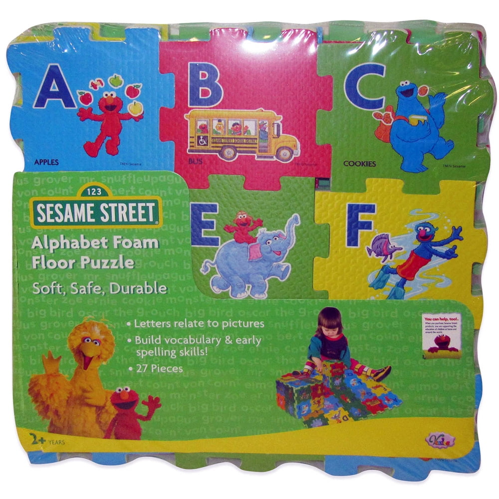 27pcs Sesame Street Alphabet Multicolor Foam Floor Mats A Z Kid