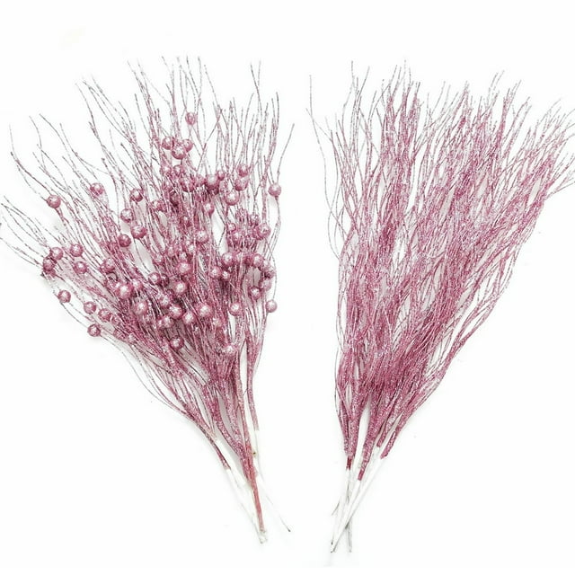 10Pcs Christmas Tree Picks Eco-friendly Vibrant Color Widely Used Artificial Tree Filler Sticks Berry Branches Stems