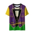 thumbnail image 2 of Xuyuer Women's St Patricks Day T-Shirts Novelty 3D Printed Shamrock Tuxedo Tees Shirt Clover Leaves Casual Short Sleeve Shirts, 2 of 8