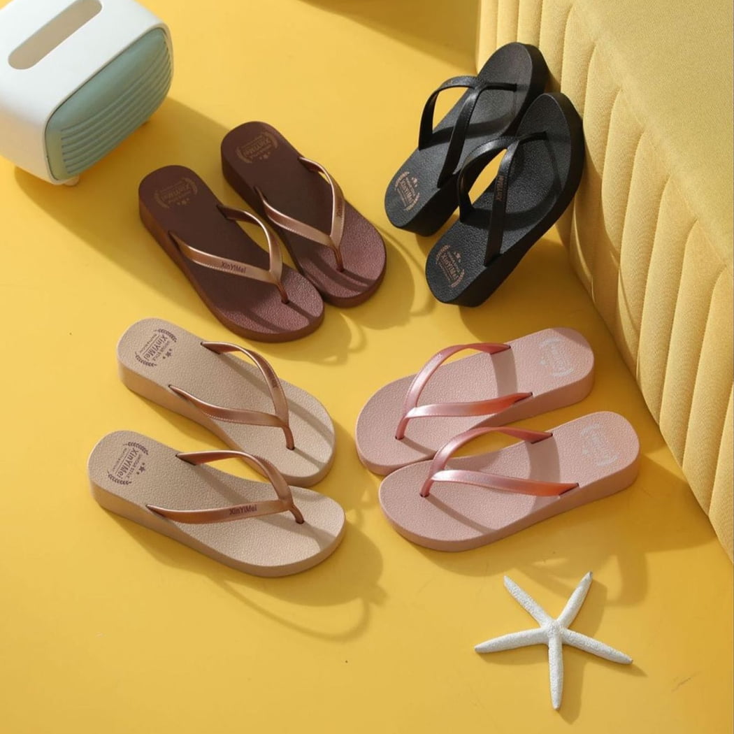 Tongs Épaisses Antidérapantes Mode Sandales de Plage Pantoufles d