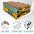 thumbnail image 4 of King Quilt Set 96''x106'', Sunflower Lightweight Bedspread Coverlet Set with 2 Pillow Shams, Yellow Spring Flora Botanical Teal Brown Wooden Breathable All Season Quilt Bedding for Bedroom/Guest Room, 4 of 9