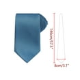 thumbnail image 2 of INSPIRE CHIC Men's Neckties Solid Color Classic Textured Ties for Formal Wedding One Size Cyan Blue, 2 of 4