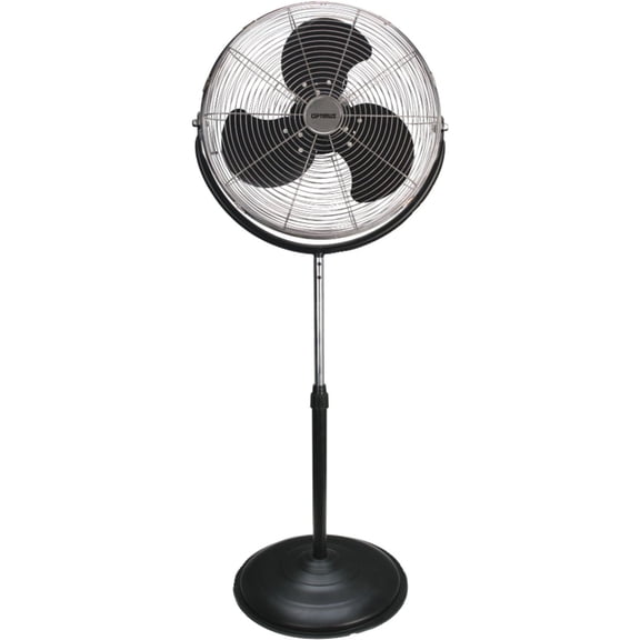 OPTIMUS F-4184 18" 3 Speed Standing 360 Degree Tilt Industrial Floor Fan, Black