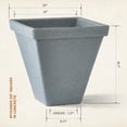 thumbnail image 2 of 20" Mykonos Square Polyresin Indoor and Outdoor Planter with Stone Blend Concrete, 2 of 7