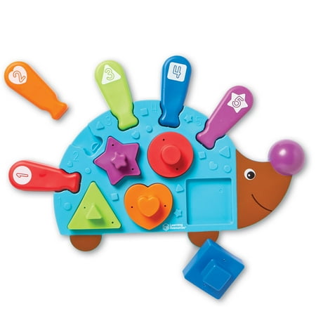 Learning Resources Spike the Fine Motor Hedgehog Puzzle Playmate Fine Motor Game Color and Shape Recognition Ages 18 months