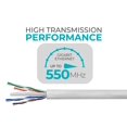 thumbnail image 2 of Monoprice 250FT Cat6 Bulk Bare Copper Ethernet Cable UTP Solid Riser Rated (CMR) 500MHz 23AWG -, 2 of 6