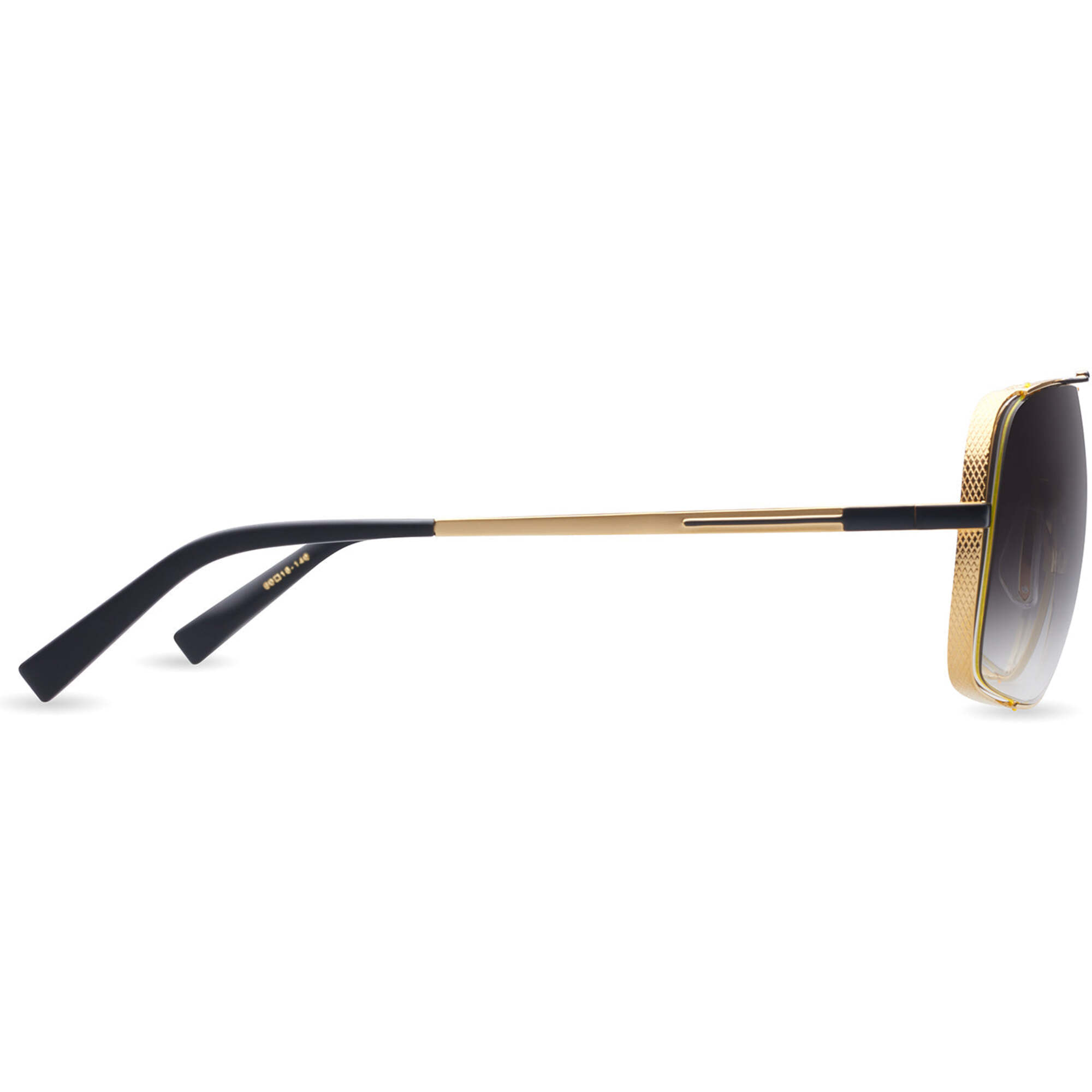 Dita Men's Midnight Special Aviator Sunglasses, Yellow Gold/Black