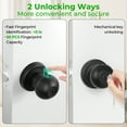 thumbnail image 3 of Fitnate Fingerprint Smart Lock for Front Door – WiFi Enabled, Remote App Control, Keyless Entry Deadbolt, 3 of 7