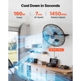 thumbnail image 2 of Ventilador de pared VEVOR, ventilador colgante de pared de 61 cm (24 pulgadas), 3 velocidades, amplio flujo de aire, ángulo de rotación ajustable, control mecánico, potente para la industria, negro., 2 of 9
