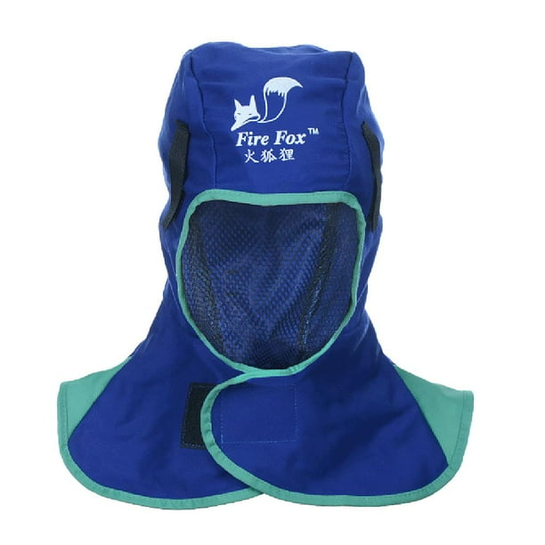 Capuchas Para Soldar: Casco Resistente A Las Llamas Para Proteger El Cuello De La Cara, Sombrero De Protección Para Soldador - Azul