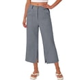 thumbnail image 4 of Lzobxe Capri Pants for Women Stretch Control Wide Leg High Waisted with Pockets,Size S-3XL, 4 of 5