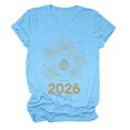 thumbnail image 6 of felwors Happy New Year Shirt for Women 2026 New Years Eve T-Shirt Countdown Fireworks Holiday Party Tops(Sky Blue, S), 6 of 8