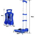 thumbnail image 3 of Foldable hand truck, collapsible, sturdy, with wheels, travel cart, shopping cart, hand wagon, foldable, Black 01, 3 of 5