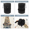 thumbnail image 3 of PhooArto Drawstring Cosmetic Bag, Barrel Shaped Portable Travel Makeup Bags, Eiffel Towers Butterfly Large Capacity Waterproof Multifunctional Bucket Toiletry Bag, 3 of 6