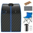 thumbnail image 5 of Patiojoy Portable Steam Sauna Spa Household Personal Sauna Tent with 9-Level Temperature &Timer Black, 5 of 5
