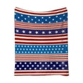 thumbnail image 2 of Anhility 4th of July Floral Flannel Throw Blanket, 27.6x39.4in Red White Blue USA Flag Design for Independence Day, Summer Nap, Office & Air Conditioned Room Use, 2 of 6