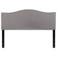 thumbnail image 5 of Upholstered Queen Size Headboard w/ Nailtrim in Light Gray Fabric, 5 of 5
