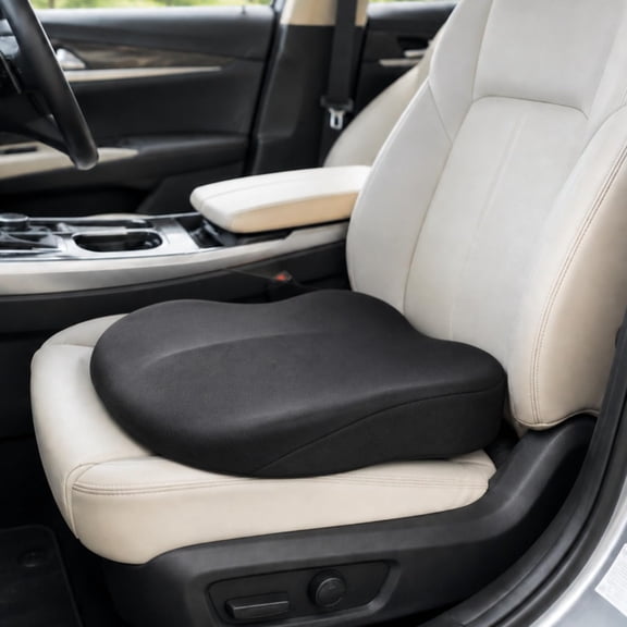 Car Seat Cushions for Driving, Adult Portable Memory Foam Booster Cushion with Non-Slip Base – Improved Driving Vision for Cars, Trucks & SUVs