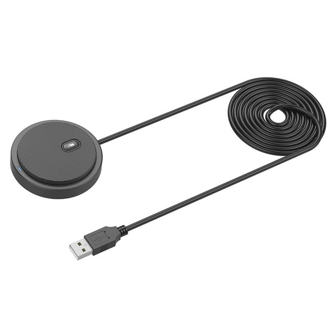 Business UM02 USB Omni-directional Condenser Microphone Mic for Meeting Business Conference Computer Desktop Laptop PC Voice Chat Video Games Live Broadcast Sound Pick-up
