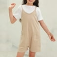 thumbnail image 5 of Ruyang Girls Rompers Wide Leg Shortalls Spaghetti Strap Jumpsuits Sleeveless Overalls Loose Short Rompers Wide Leg Jumpsuits, 5 of 8