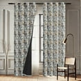 thumbnail image 4 of Vargottam Printed Blackout Curtains - White Vintage Floral Design, Set of 2 Panels, 42 x 96 Inches - Room Darkening, Thermal Insulated Window/Door Drapes with Grommets, 4 of 9