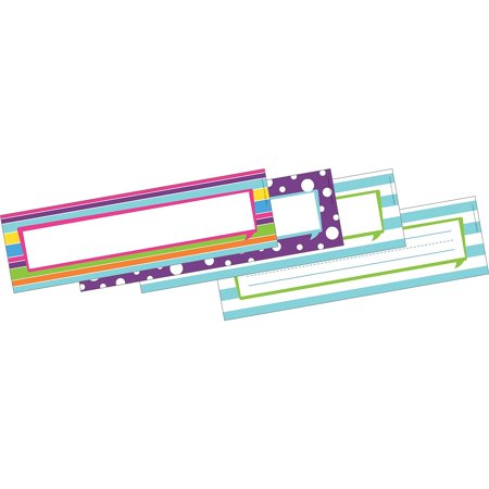 UPC: 0704068014312 | Barker Creek Double-Sided Happy Name Plates & Bulletin Board Signs 12  long x 3-1/2  wide 36/Pack