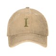thumbnail image 1 of ZICANCN Adjustable Baseball Cap Women, Alphabet I Pattern Hats for Men Adult Washed Cotton Denim Baseball Caps Fashion, Natural, 1 of 6